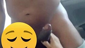 African bride gives monster cock blowjob in garage before wedding night