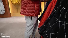 sucking dick for christmas presents with big tits handjob outdoor public fetish