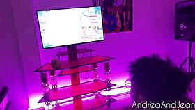 Playing Fortnite, Stepsister Seduces Me to Fuck Ebony Friend Hard