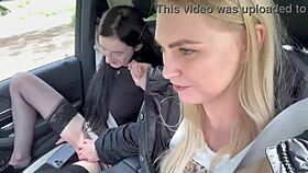 Giving Her Drivers Lessons But I End Up Fucking Her Somewhere Outdoor In The Back Of My Car!