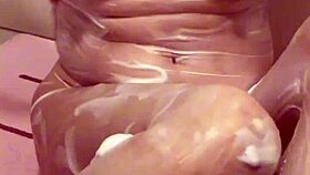 married woman 38, beautiful nipples dripping water in bathroom