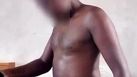 mature black male rubs ass then fucks step sister raw in homemade ebony clip 😈