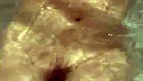 Married housewife bathes before lewd sex