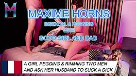 Bi-Curious First Time: Pegging, Rimming, Blowjobs, Double Penetration