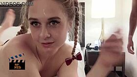 Blonde PAWG Submits to Daddy in Suggestive Encounter.