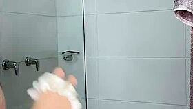 hermosa latina enjoys private relaxation in a hotel room