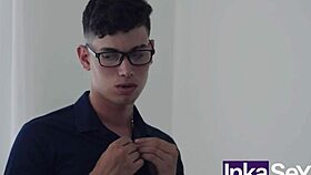 Cheating on my boyfriend with my personal trainer of big dick while he reads newspaper.