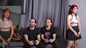 Cindy Luna gets intense double penetration from friends.