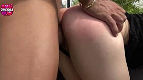 French Mature Neighbor Takes Young Student's Ass in Garden