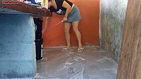 Wife Left, Maid Grabbed Dick And Put It Inside Her Tight Pussy In House