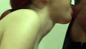 Aprill gives blowjob training to nerd