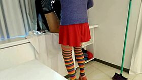 cleaning girl fucks pervert with big cock