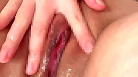 Asian MILF Squirting on Dildo Machine