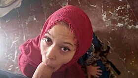 Muslim latina sucks big cock and cums