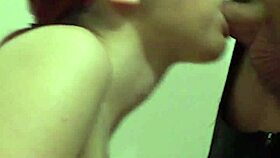 Aprill gives blowjob training to nerd