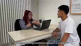 curvy colombian milf therapist fucks nerd boy