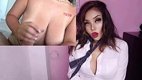 Latina tetona caliente cogiendo con el hermanastro