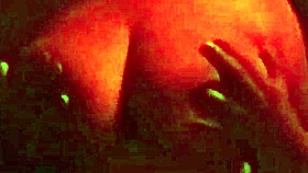 Big tits milf rides big cock in red room with stepmom!