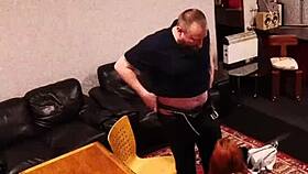 Caught on security cam in taboo family moment