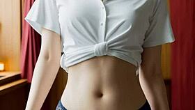 Blindfold Asian Massage Girls In Lingerie!