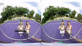 riley reid and melissa moore in vr threesome, naughty group sex on naughtyamerica.