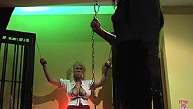 Tied Up Blonde Fucked In Bdsm Dungeon