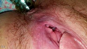 Wife toys her ass and squirts in homemade solo session.