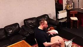 Caught on security cam in taboo family moment