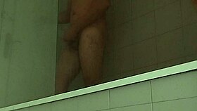 delicious guy shaving his big dick for sexy fun