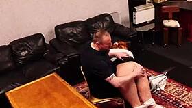 Caught on security cam in taboo family moment