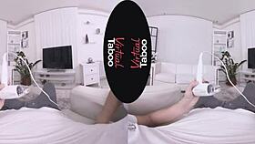 virtual taboo where wanking leads to pranking with a big ass brunette