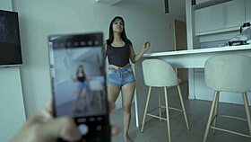 My stepsister wanted a good instagram photo and i took off her clothes