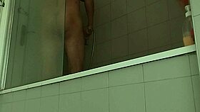 delicious guy shaving his big dick for sexy fun