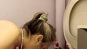 milf bound in bondage, flashing tits while getting slapped in homemade pov.