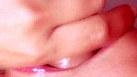 the pretty japanese girl feels so passionate during the close up blowjob.