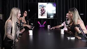 Tinder match leads to group sex with Juli Figueir� and Felipe Larrossa in sheer red lingerie.