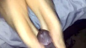 Ebony BBW Feels Intense Pleasure In Reverse Footjob Cumshot