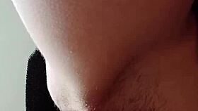 I intensely masturbate my hairy pussy until I cum.