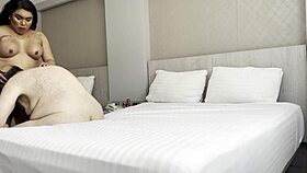 Latina trans with big ass fucks fat guy