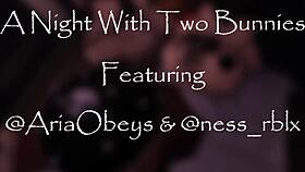 Mating season for two bunnys with big ass creampie threesome