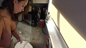 Stunning Blonde Babe Oils Her Natural Tits!