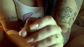 wife gets massage with monster cock cum in pussy