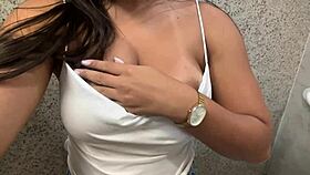 Latina Babe Masturbates In Mall Bathroom From Horniness