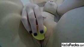 sexy nadia says, 'i'm taking a bath with rubber duckies'