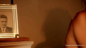 innocent blonde teen charms solo