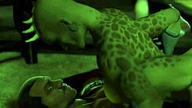 Jax battles Sheeva in Mortal Kombat parody