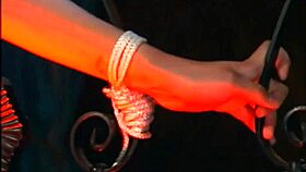 College coed gets bound and fucked with big cock in fetish scene