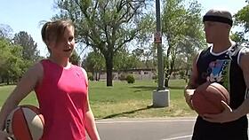 blonde candy manson performs titjob with hard dick in intimate scene