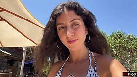 Hottie Sucks My Dick On Public Beach With Cum On Face