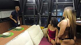 Bruna Ferraz In Anal Menage With Black Top And Fairy.